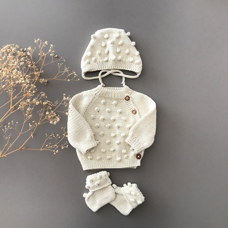 Little Wool Handmade Baby Girl Set - Ręcznie Wykonany Zestaw dla Dziewczynki