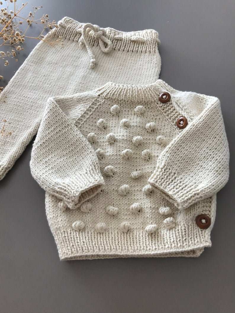 Little Wool Handmade Baby Girl Set - Ręcznie Wykonany Zestaw dla Dziewczynki
