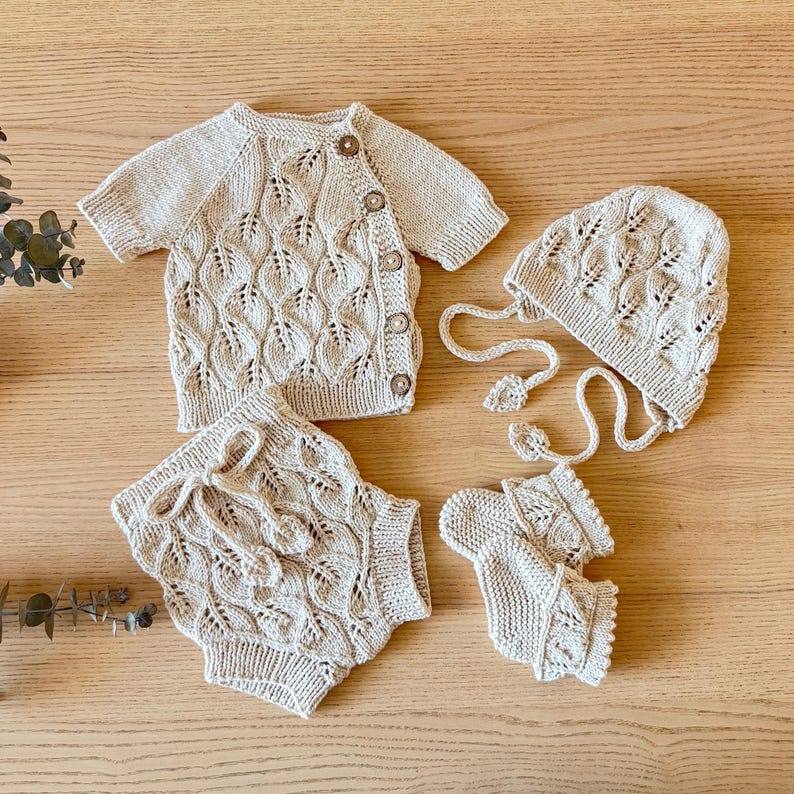 Organic Cotton Baby Girl Outfit - Komplet Niemowlęcy z Bawełny Organicznej