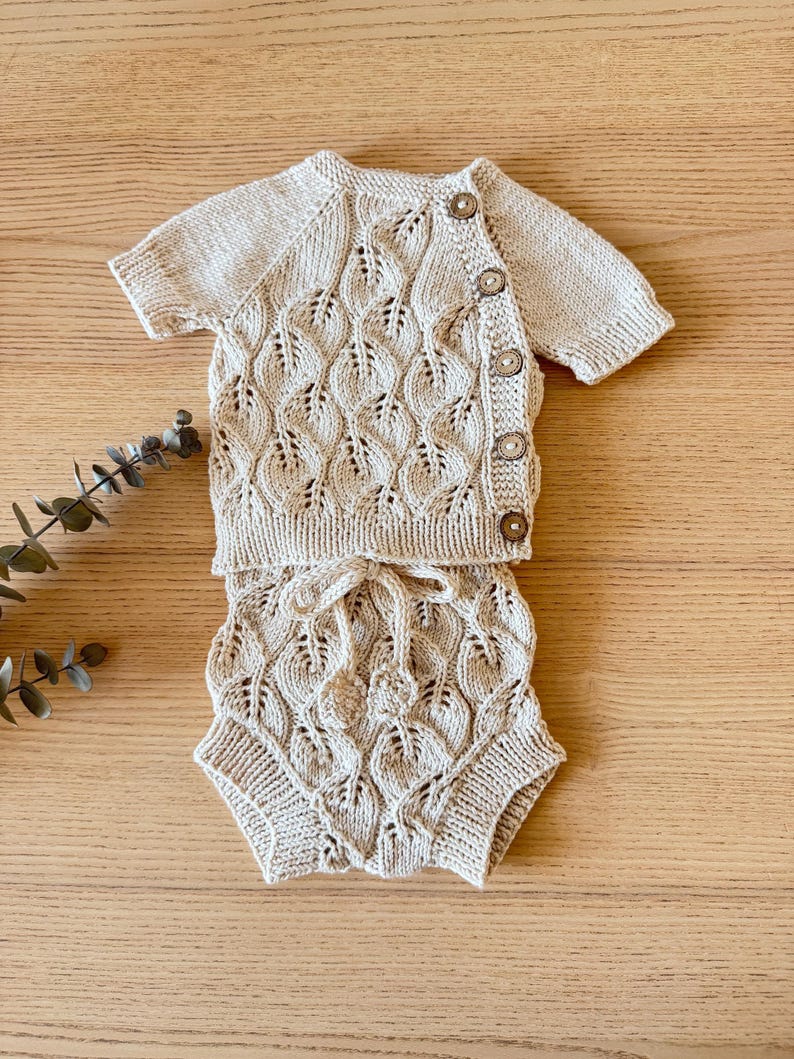 Organic Cotton Baby Girl Outfit - Komplet Niemowlęcy z Bawełny Organicznej