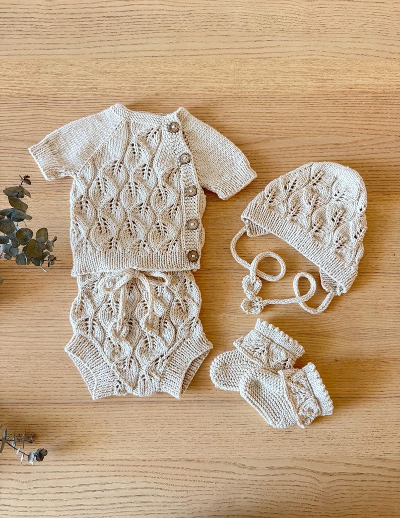 Organic Cotton Baby Girl Outfit - Komplet Niemowlęcy z Bawełny Organicznej