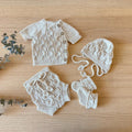 Organic Cotton Baby Girl Outfit - Komplet Niemowlęcy z Bawełny Organicznej