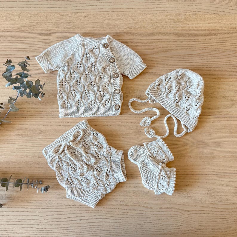 Organic Cotton Baby Girl Outfit - Komplet Niemowlęcy z Bawełny Organicznej